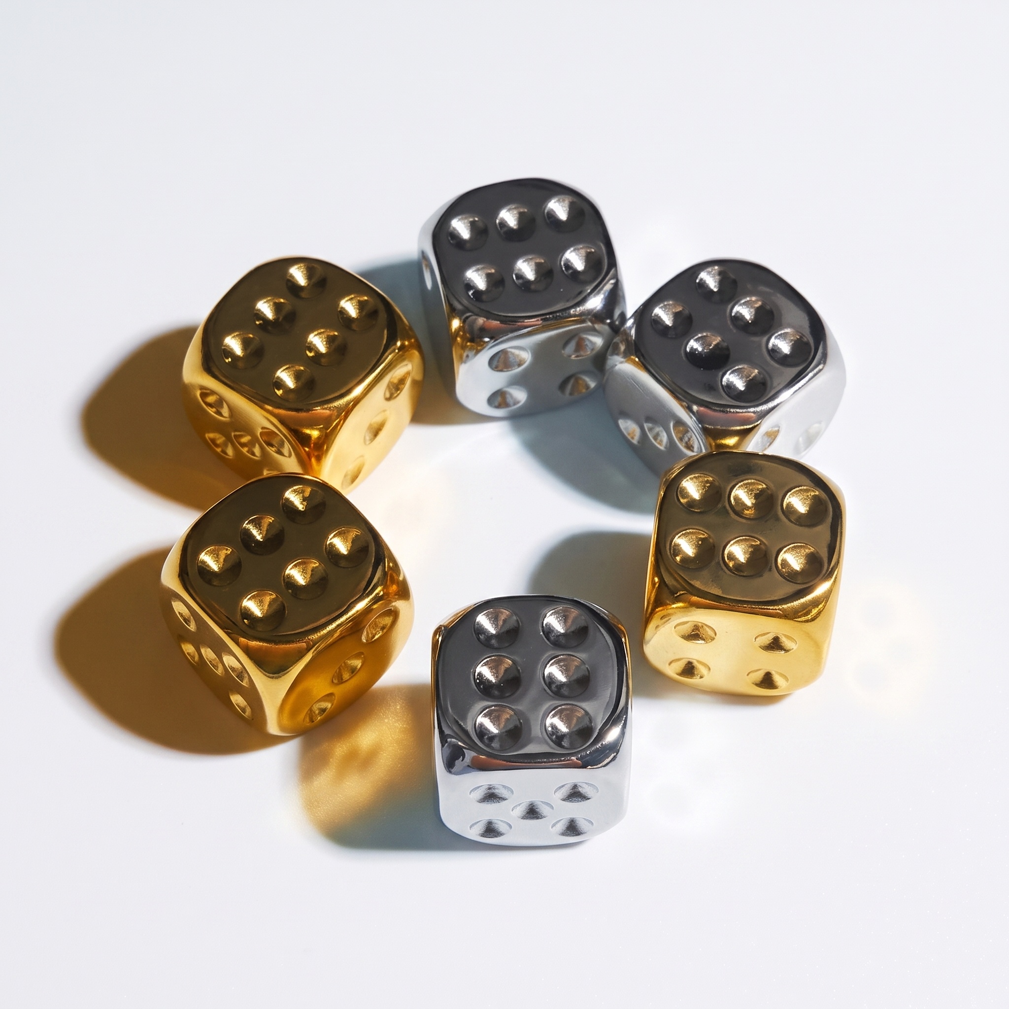 Mahjong Luxe Metal Dice 4