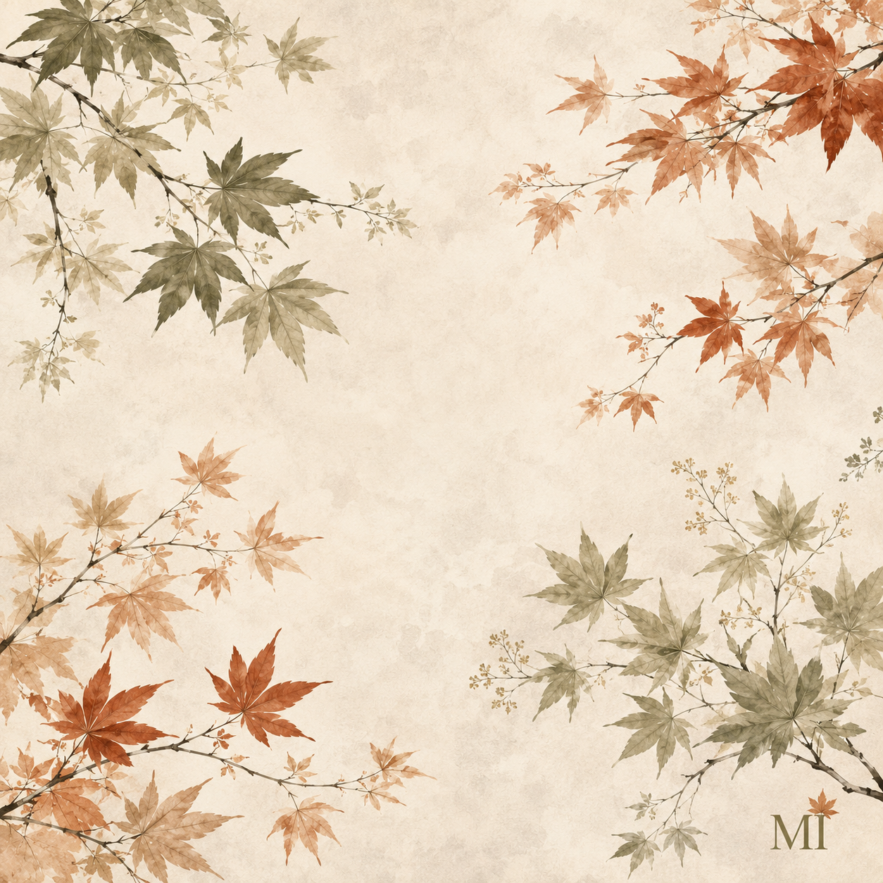 Autumn Maple Mahjong Mat