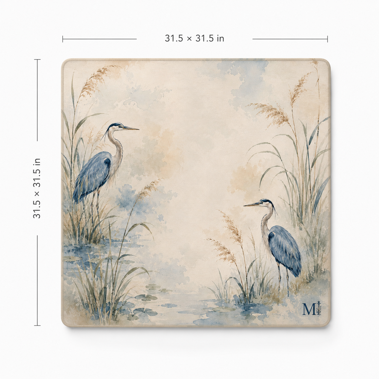 Blue Heron Mahjong Mat 2