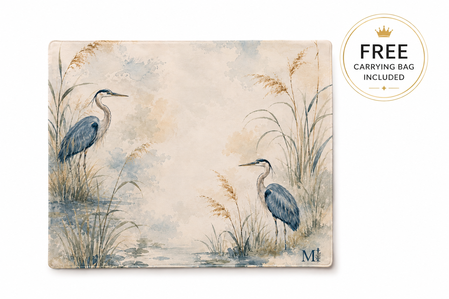 Blue Heron Mahjong Mat 3