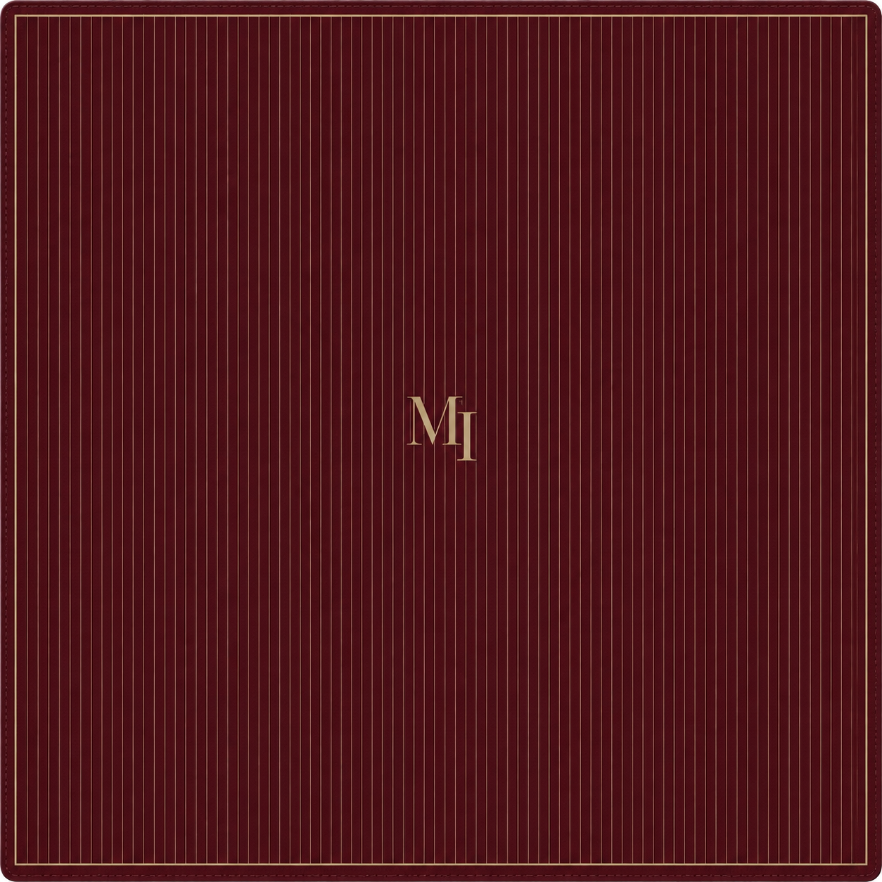 Bordeaux Pinstripe Mahjong Mat
