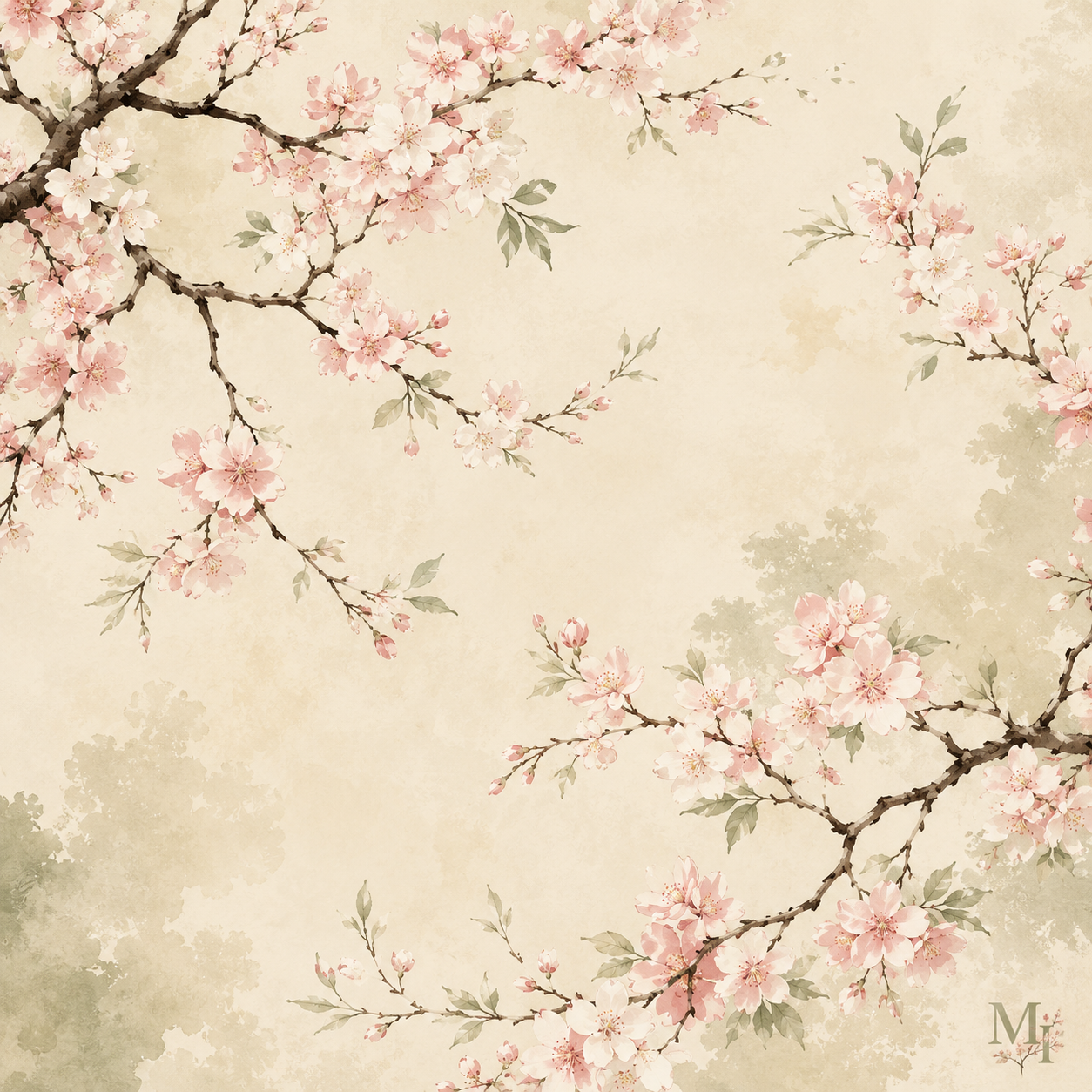 Cherry Blossom Mahjong Mat