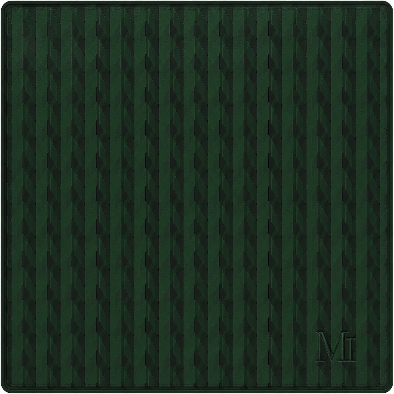 Emerald Herringbone Mahjong Mat