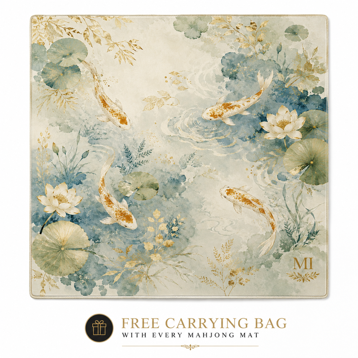 Golden Koi Mahjong Mat 3