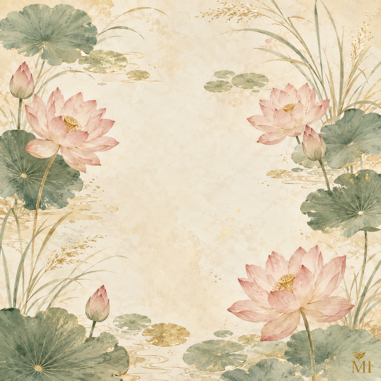 Lotus Serenity Mahjong Mat