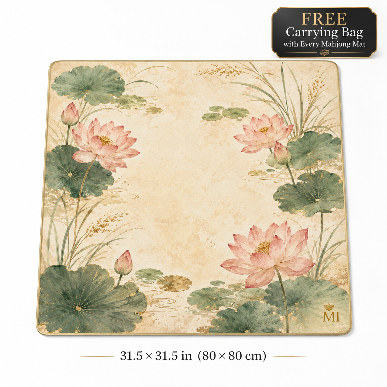Lotus Serenity Mahjong Mat 3