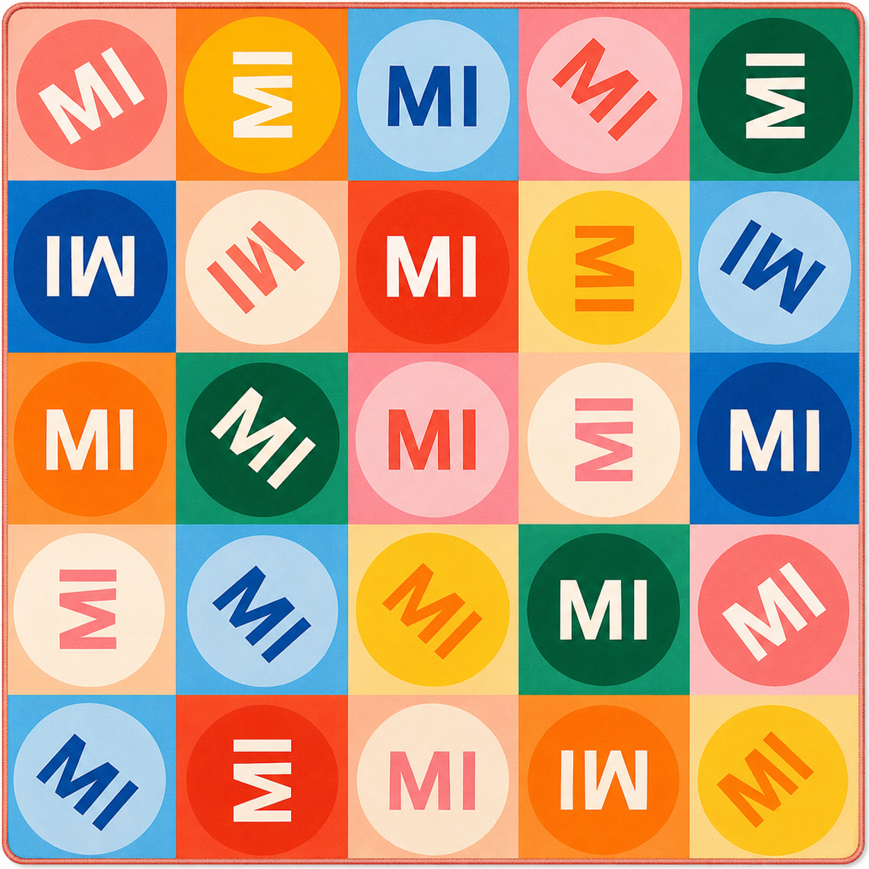 Pop Color Mosaic Mahjong Mat