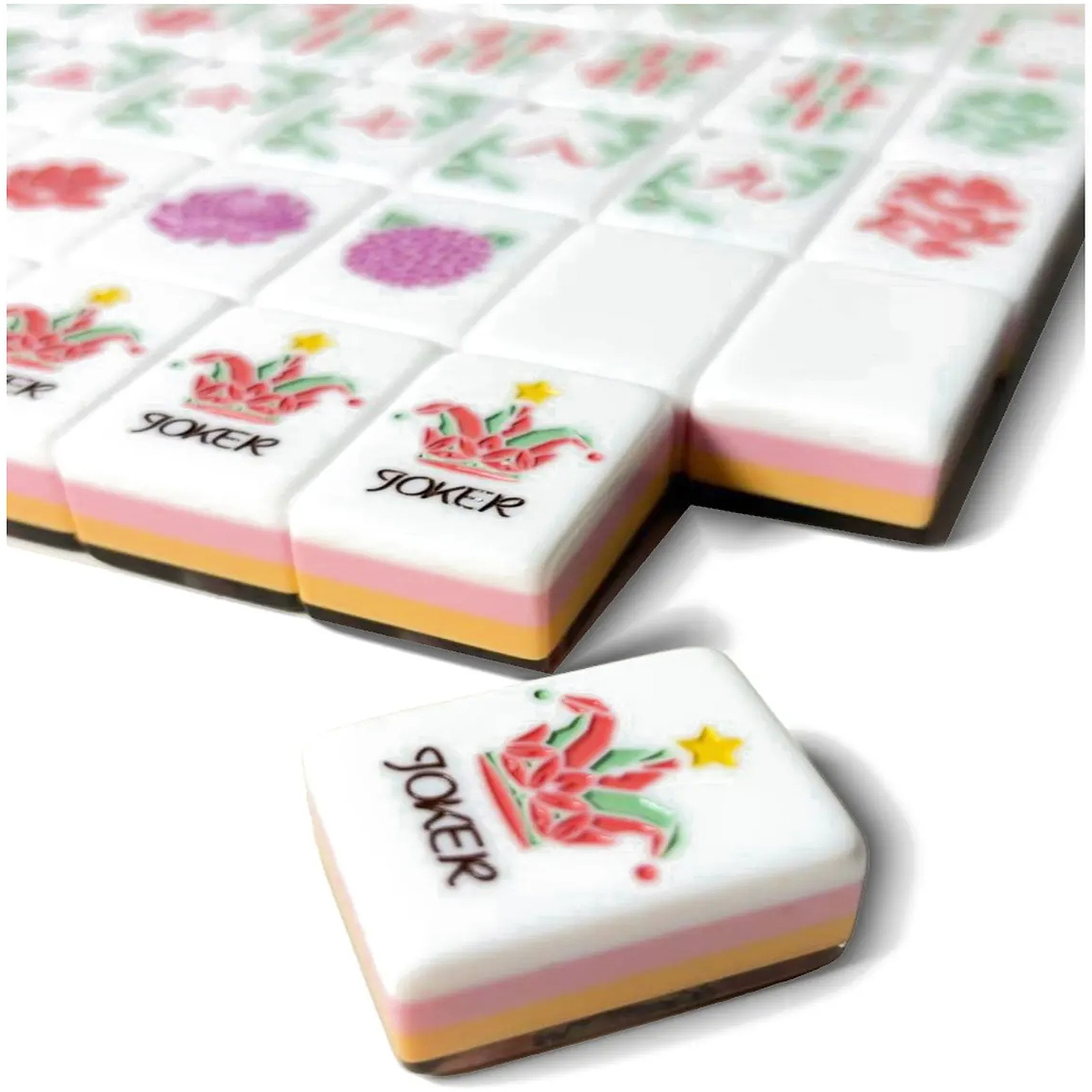 Chrysanthemum Pearl Mahjong Tiles 2