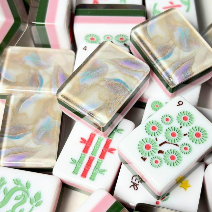Opal Mist Mahjong Tiles 4