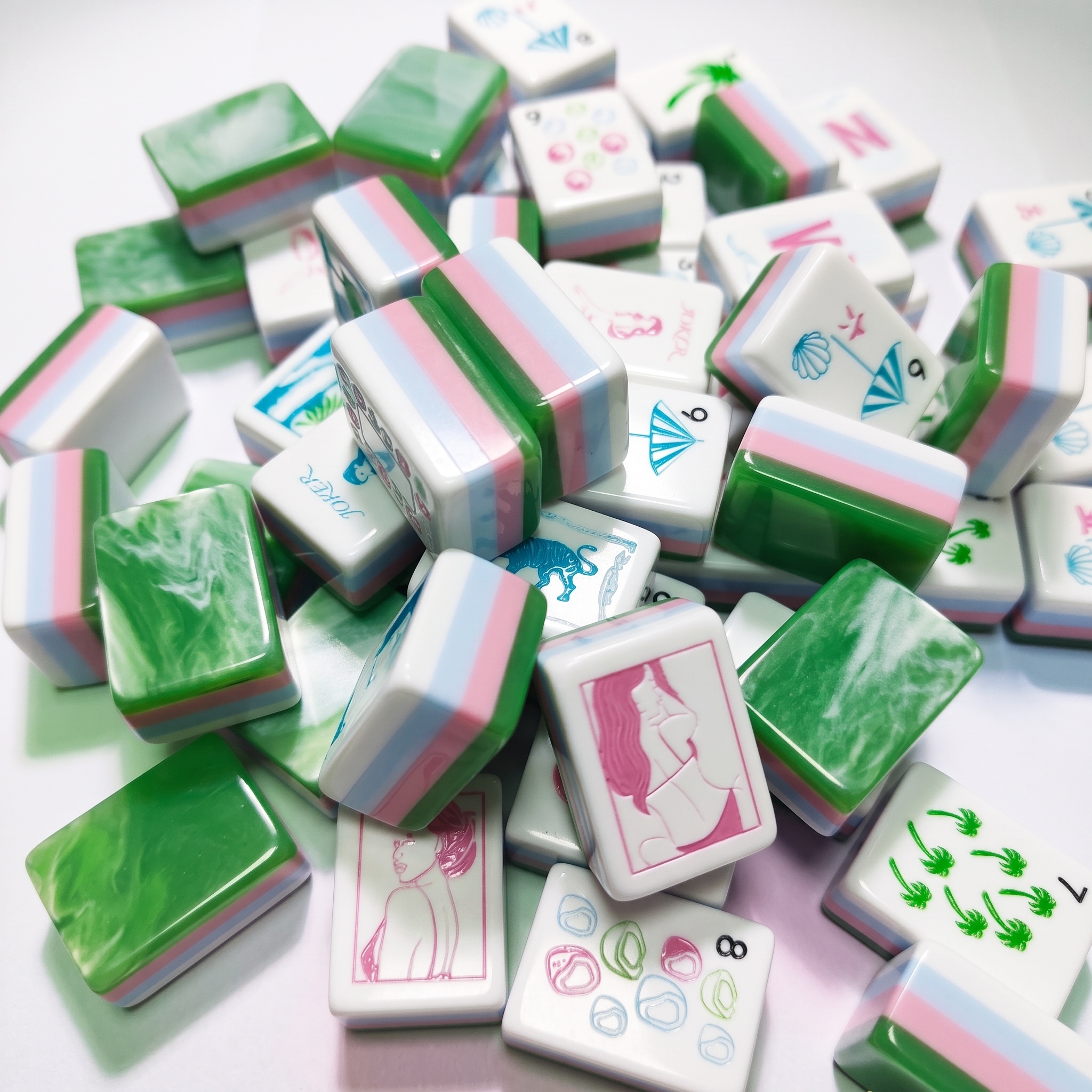Palm Paradise Mahjong Tiles
