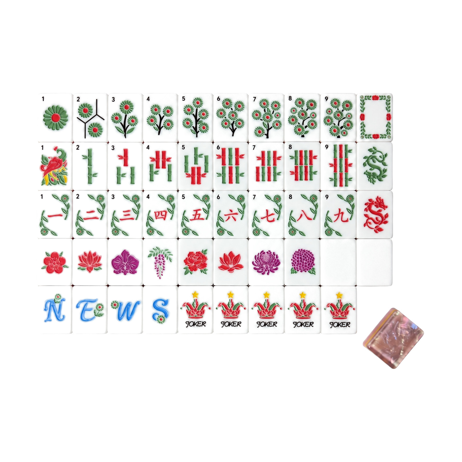 Blush Grove Mahjong Tiles
