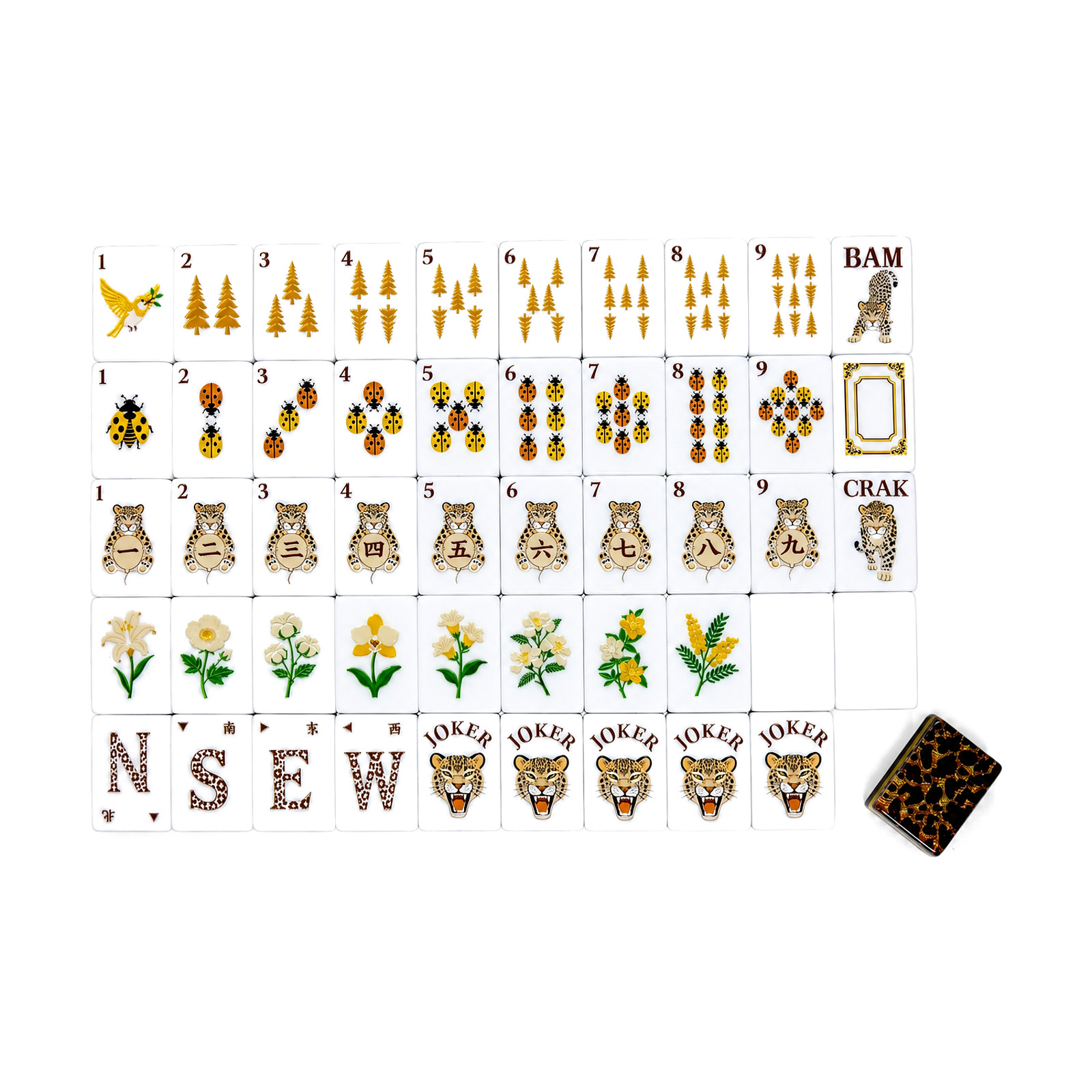 Wild Leopard Mahjong Tiles